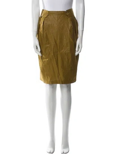 Pre-owned Ports 1961 Knee-length Skirt In Gold