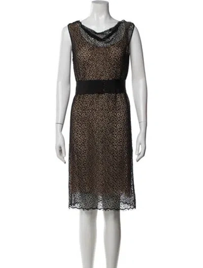 Pre-owned Ports 1961 Lace Pattern Knee-length Dress In Multicolor