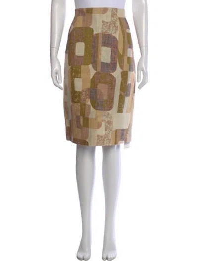 Pre-owned Ports 1961 Linen Knee-length Skirt