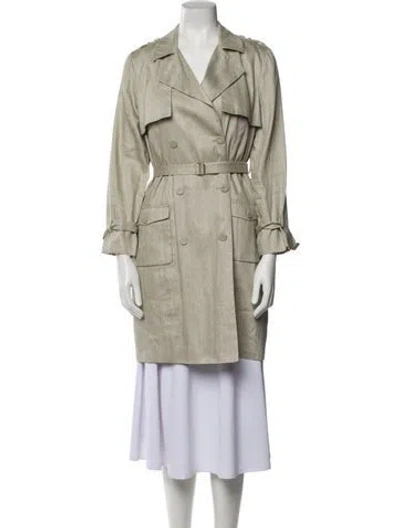 Pre-owned Ports 1961 Linen Trench Coat In Neutral