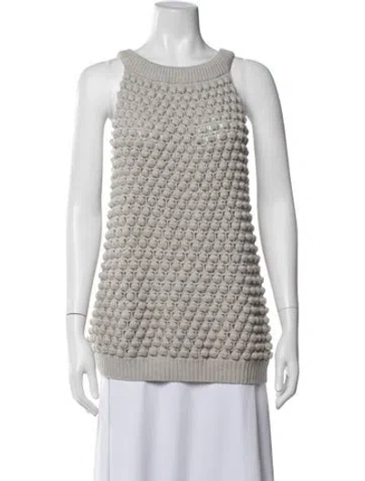 Pre-owned Ports 1961 Merino Wool Crew Neck Sweater In Grey