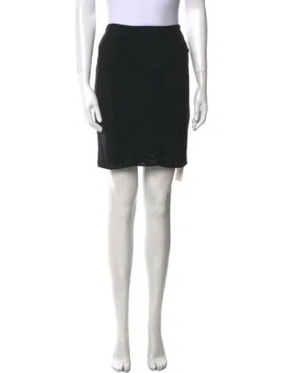 Pre-owned Ports 1961 Mesh Accents Mini Skirt In Black