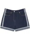 Ports 1961 P-logo Denim Shorts In Blue