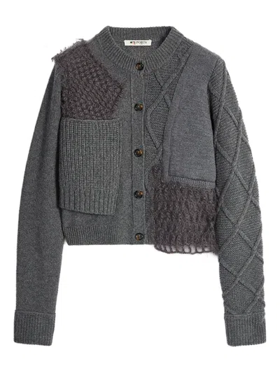 Ports 1961 Patchwork Cardigan In Gray