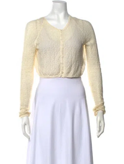 Pre-owned Ports 1961 Patterned V-neck Sweater In Neutrals