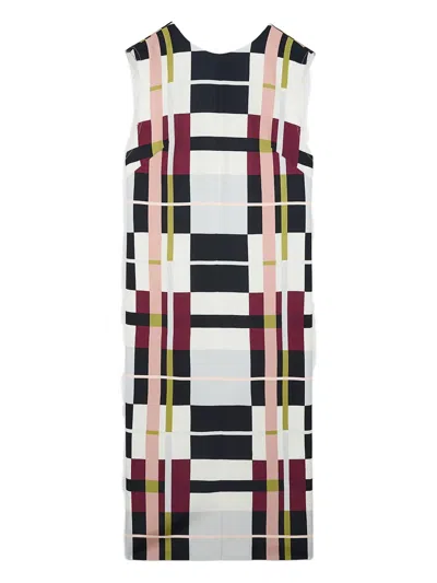 Ports 1961 Plaid Sleeveless Midi Dress In Multi