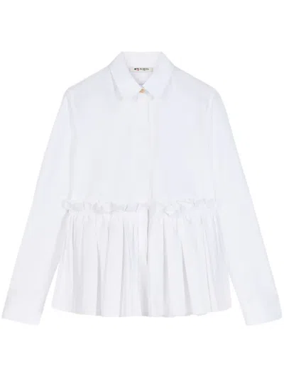 Ports 1961 Pleat-detailing Shirt In 白色