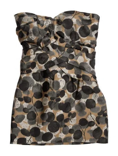 Pre-owned Ports 1961 Polka Dot Print Mini Dress In Gray