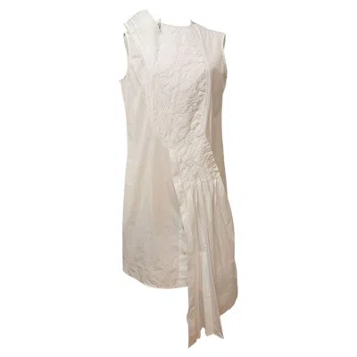 Pre-owned Ports 1961 Ports Plissé Dress Size 38 In Sand