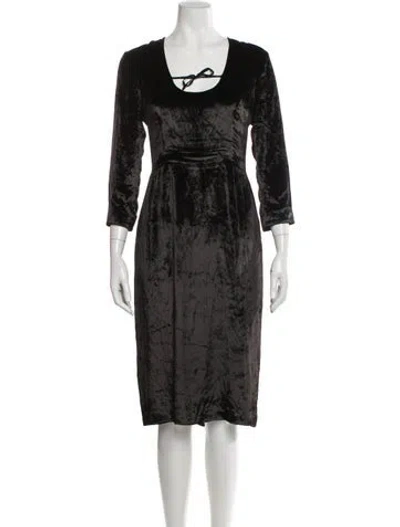 Pre-owned Ports 1961 Printed Knee-length Dress In Black