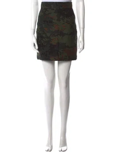 Pre-owned Ports 1961 Printed Mini Skirt In Green