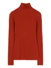 Ports 1961 Ribbed Turtleneck Sweater In Red