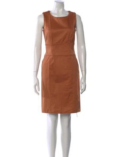 Pre-owned Ports 1961 Scoop Neck Mini Dress In Orange