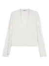 Ports 1961 Sequin-embellished Button Cardigan In White