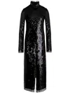 Ports 1961 Sequinned Midi Dress In Black