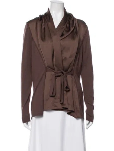 Pre-owned Ports 1961 Silk Jacket In Brown