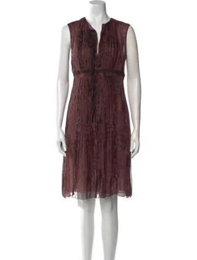 Pre-owned Ports 1961 Silk Knee-length Dress In Multi
