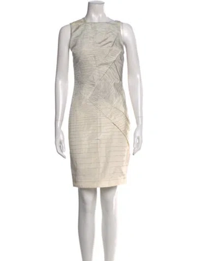 Pre-owned Ports 1961 Silk Knee-length Dress In Neutral
