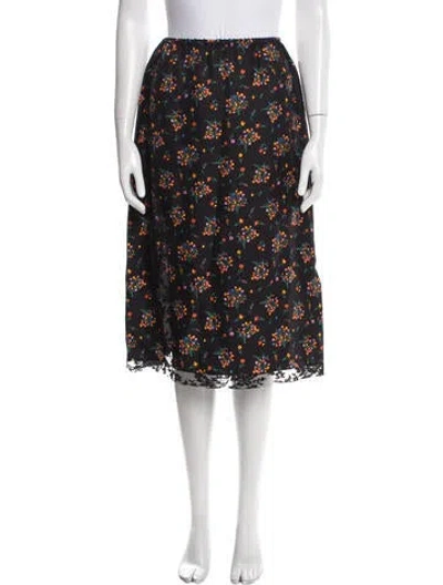 Pre-owned Ports 1961 Silk Knee-length Skirt In Black