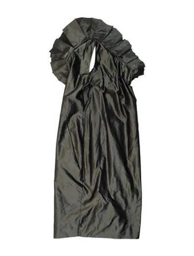 Pre-owned Ports 1961 Silk Long Dress In Green