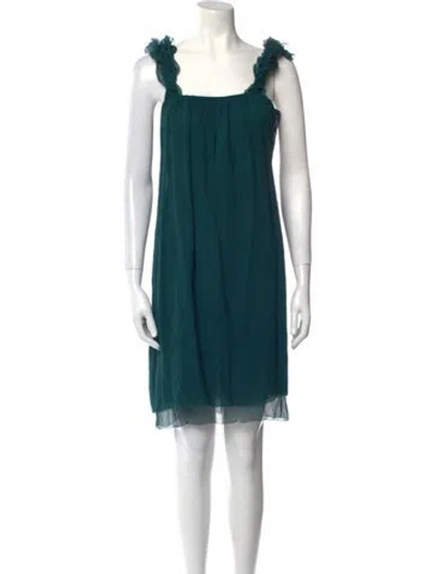 Pre-owned Ports 1961 Square Neckline Knee-length Dress In Multi