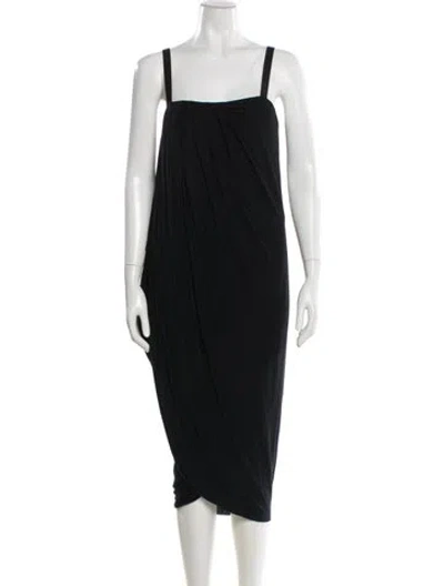 Pre-owned Ports 1961 Square Neckline Mini Dress In Black