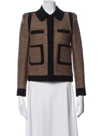 Pre-owned Ports 1961 Tweed Pattern Jacket In Brown