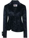 PORTS 1961 ICE FLORAL VELVET-EFFECT BLAZER