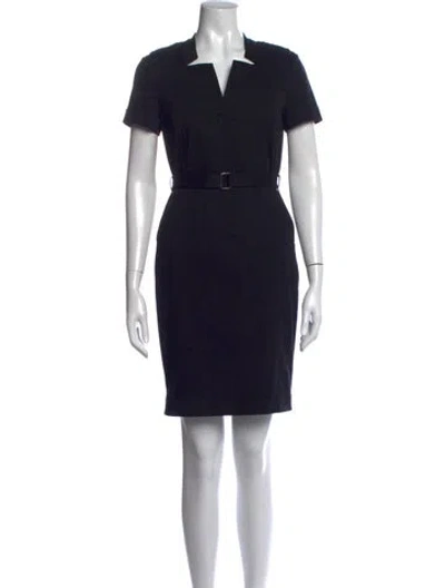 Pre-owned Ports 1961 V-neck Knee-length Dress In Black