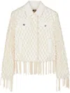 Ports 1961 Weaving Inspried Denim Jacket In White