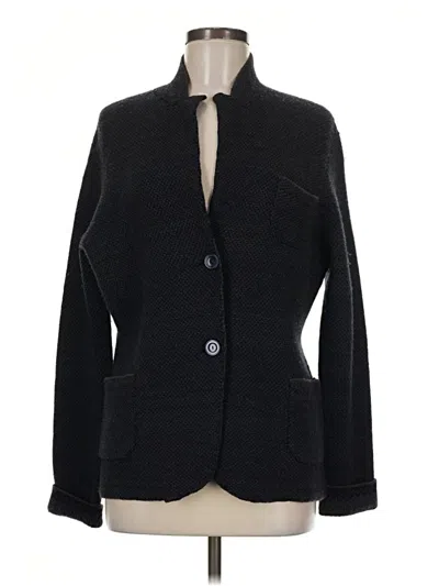 Pre-owned Ports 1961 Wool Cardigan Sweater In Black