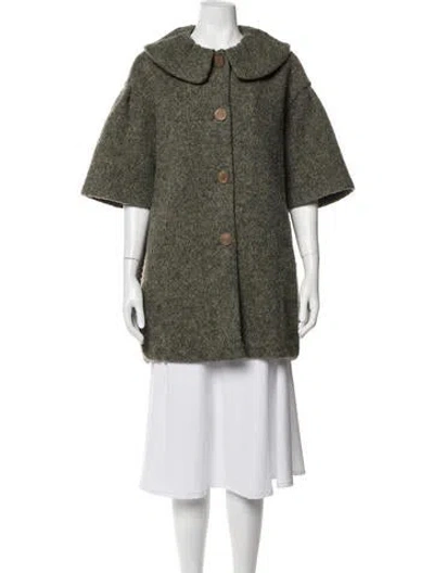 Pre-owned Ports 1961 Wool Coat In Green