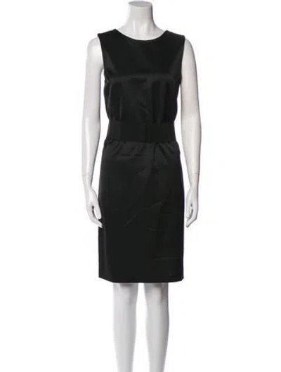 Pre-owned Ports 1961 Wool Knee-length Dress In Black