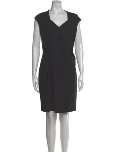 Pre-owned Ports 1961 Wool Knee-length Dress In Black