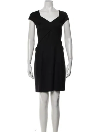 Pre-owned Ports 1961 Wool Knee-length Dress In Black