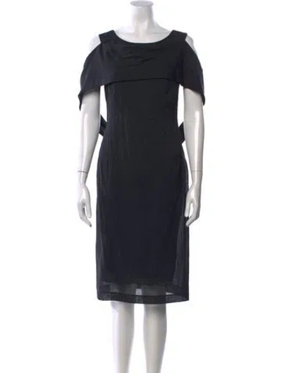 Pre-owned Ports 1961 Wool Knee-length Dress In Gray
