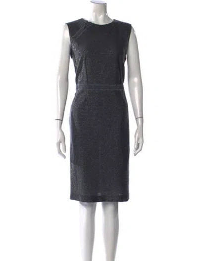 Pre-owned Ports 1961 Wool Knee-length Dress In Grey/metallic