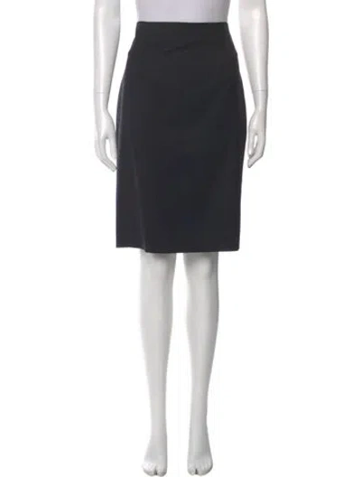 Pre-owned Ports 1961 Wool Knee-length Skirt In Black