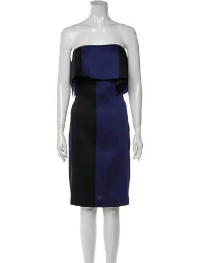 Pre-owned Ports 1961 Wool Mini Dress In Black