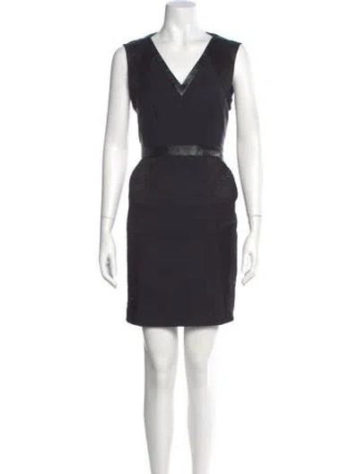 Pre-owned Ports 1961 Wool Mini Dress In Gray