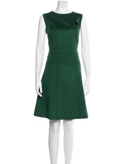 Pre-owned Ports 1961 Wool Mini Dress In Green
