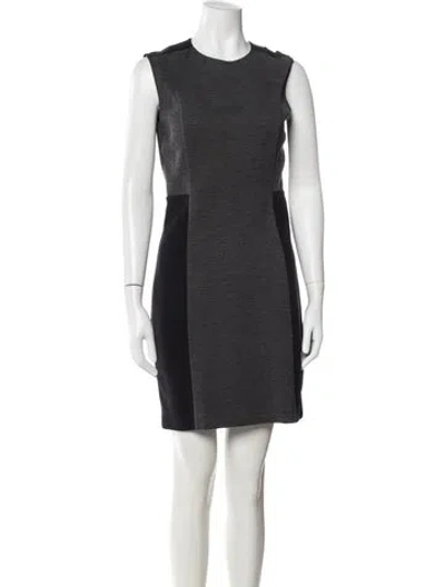 Pre-owned Ports 1961 Wool Mini Dress In Grey