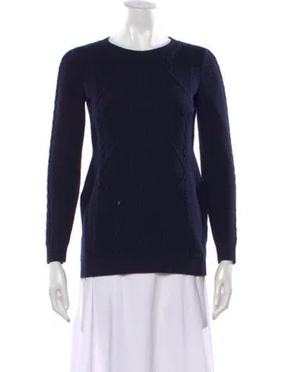 Pre-owned Ports 1961 Wool Patterned Sweater In Blue