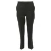 Ports 1961 Wool Silk Cotton Lined Flared Cropped Trousers In Black