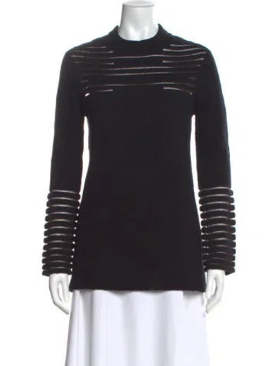 Pre-owned Ports 1961 Wool Striped Sweater In Black