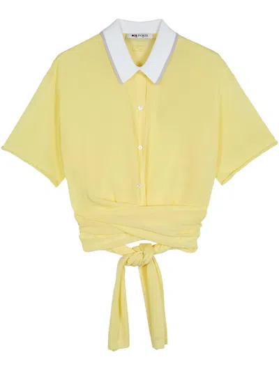 Ports 1961 Wrap Polo Top In Yellow