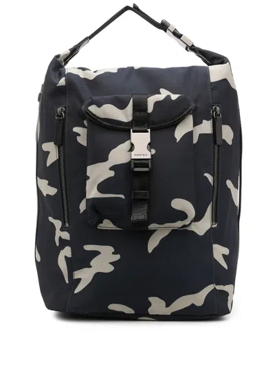 Ports V Camouflage Print Backpack In Blue