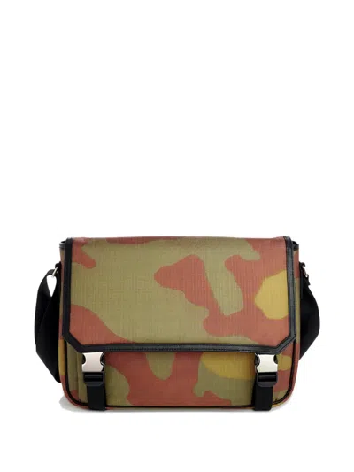 Ports V Camouflage-print Buckle-fastening Messenger Bag In Green