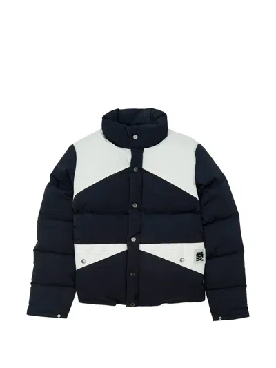 Ports V Colour-block Puffer Jacket In Blue