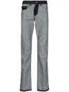 Ports V Contrasting-panel Detail Trousers In Blue